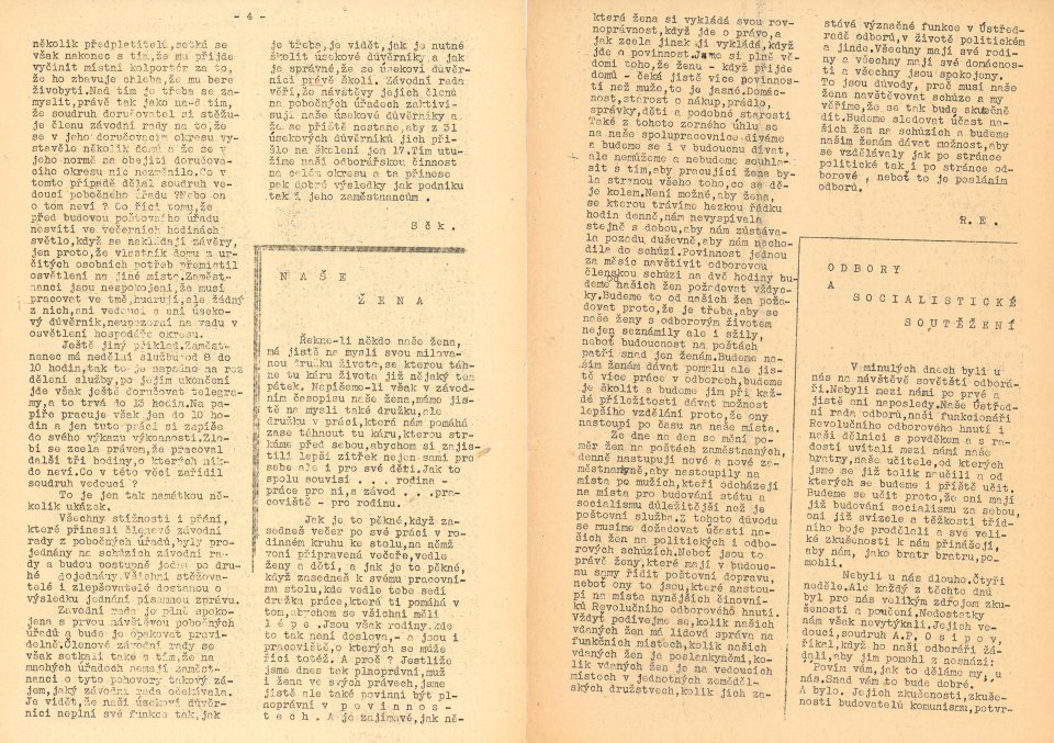 Náhledový obrázek Libeňská pošta, rok 1952, číslo 2 - 3