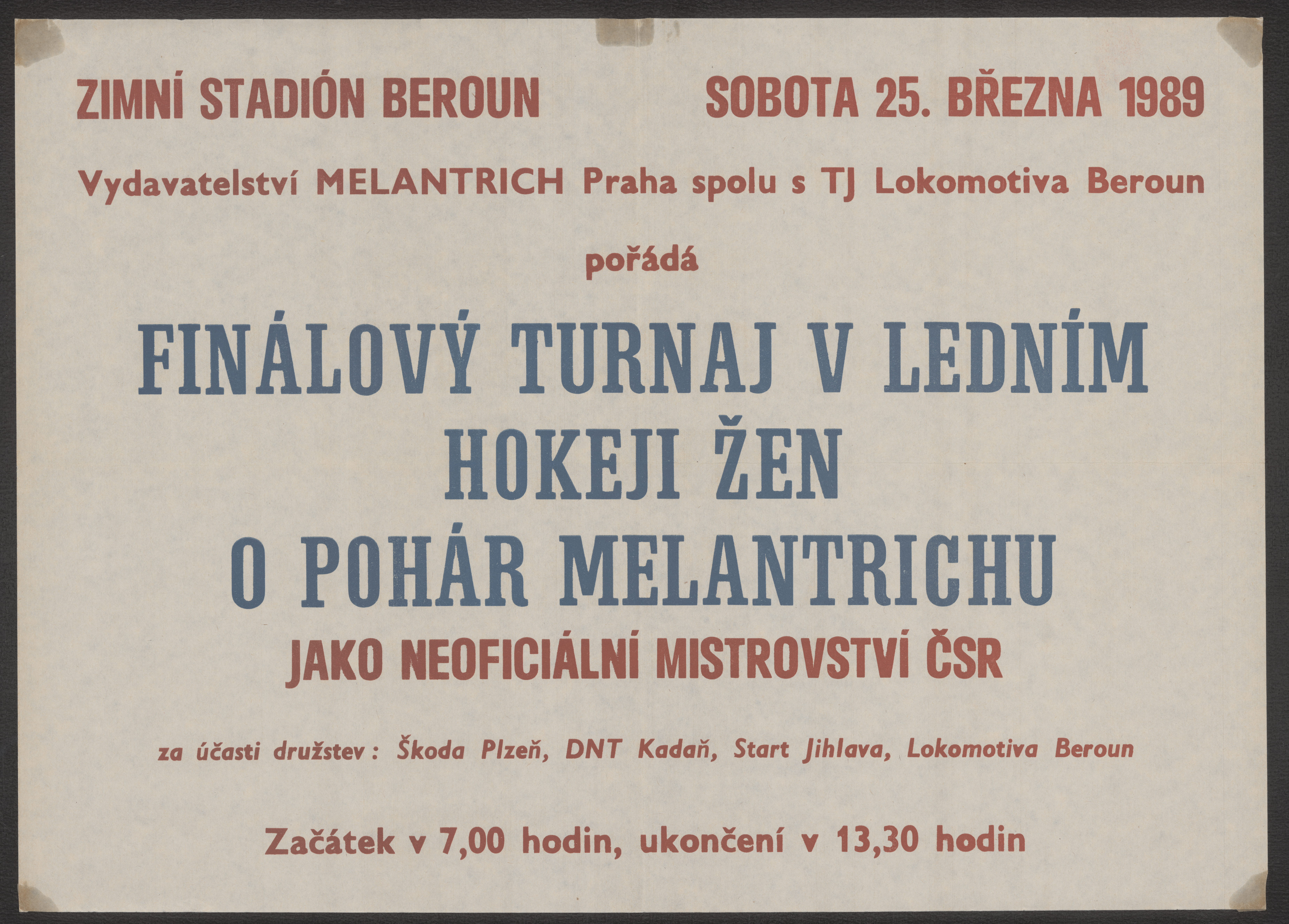 Náhledový obrázek Hokejový turnaj v ledním hokeji žen o pohár Melantrichu - 1