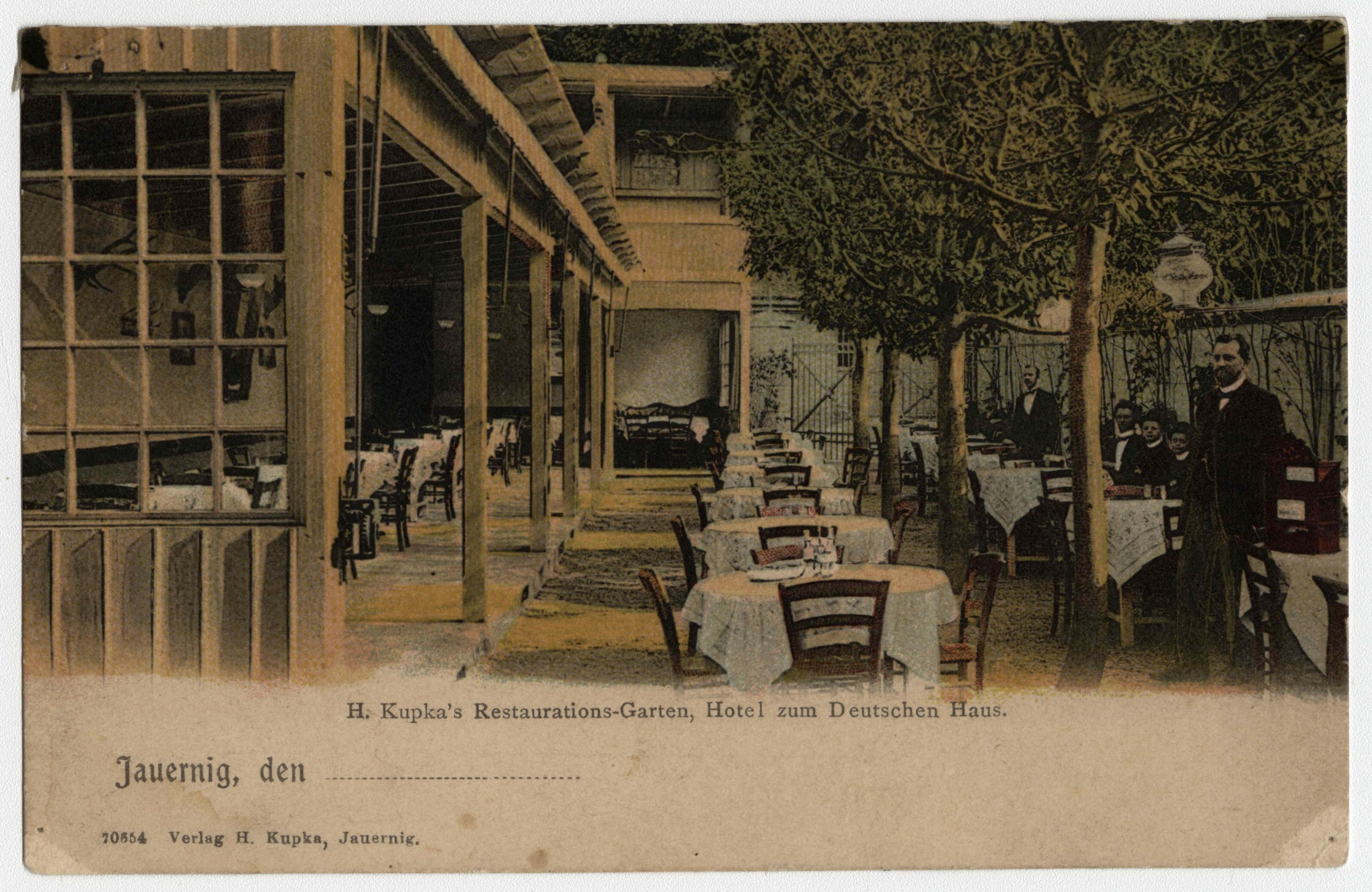 Náhledový obrázek Hotel Německý dům v Javorníku (kolorovaná pohlednice) - 1