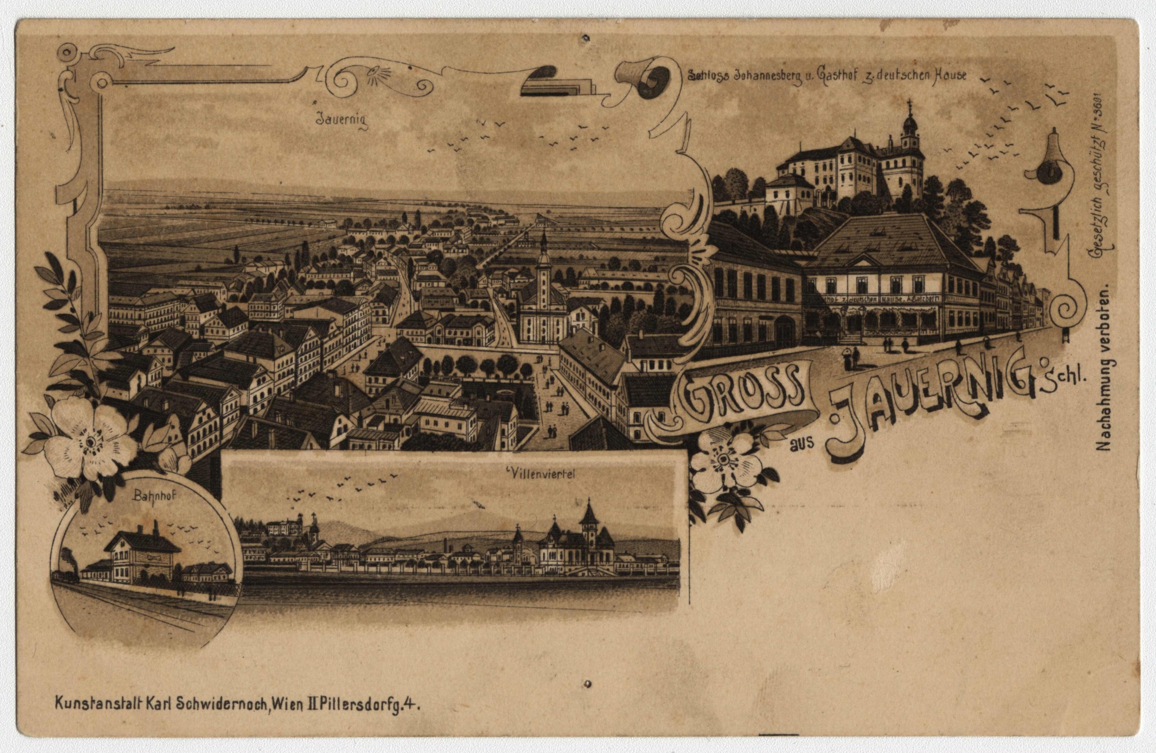 Náhledový obrázek Javorník (čb. litografická pohlednice) - 1