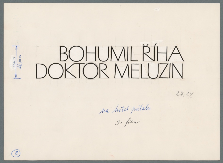 Náhledový obrázek Předloha pro typografii - Doktor Meluzin - 1