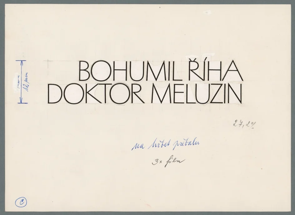 Náhledový obrázek předmětu Předloha pro typografii - Doktor Meluzin