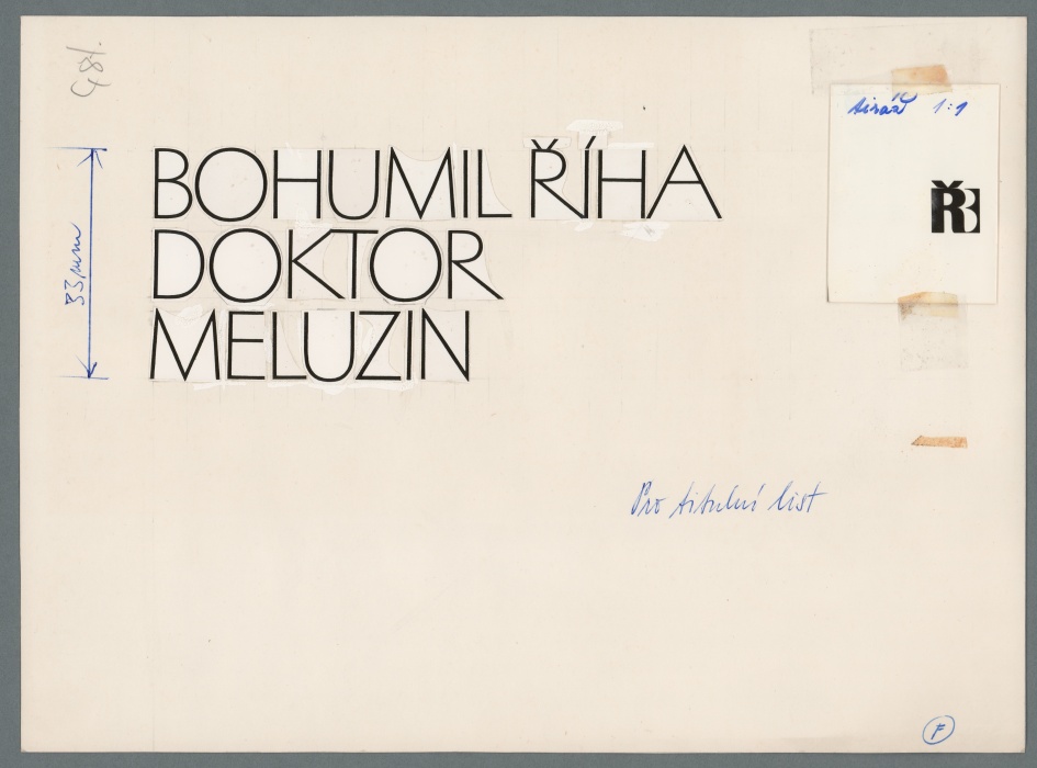 Náhledový obrázek Předloha pro typografii - Doktor Meluzin - 1