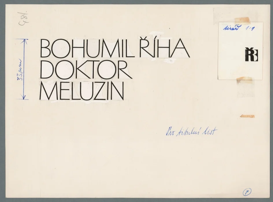 Náhledový obrázek předmětu Předloha pro typografii - Doktor Meluzin
