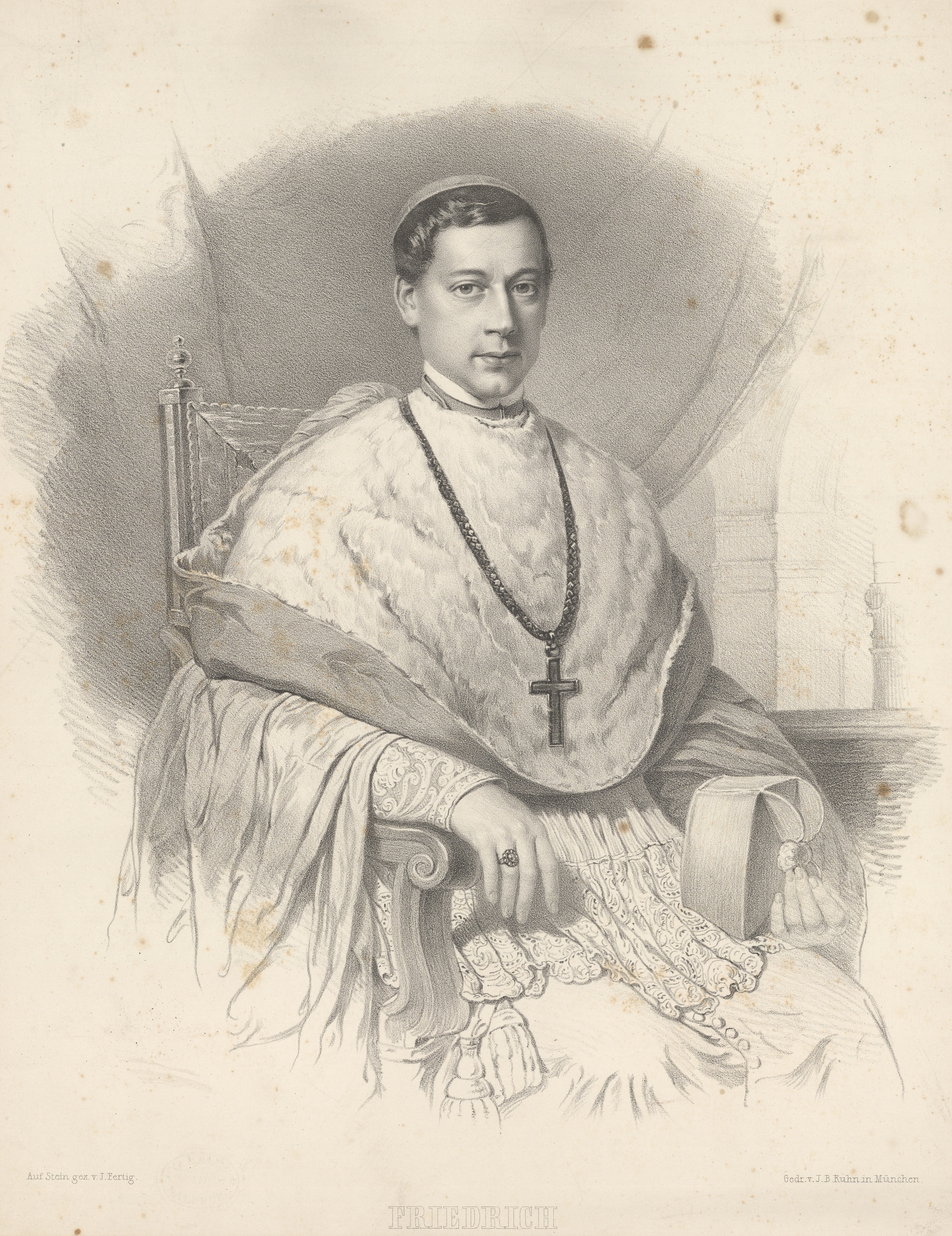 Náhledový obrázek Bedřich kardinál Schwarzenberg (grafický list) - 2