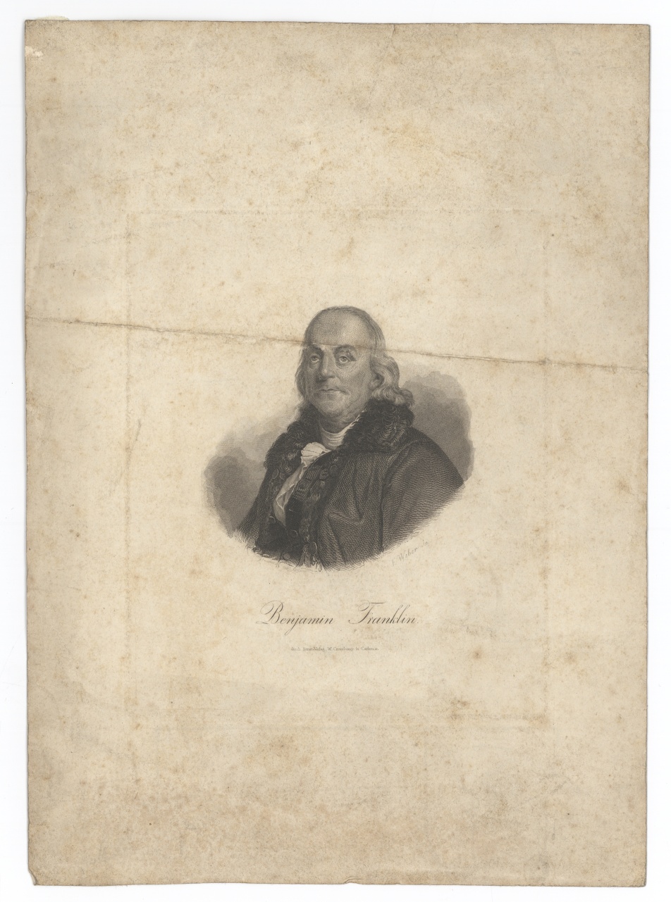 Náhledový obrázek Benjamin Franklin (grafický list) - 1