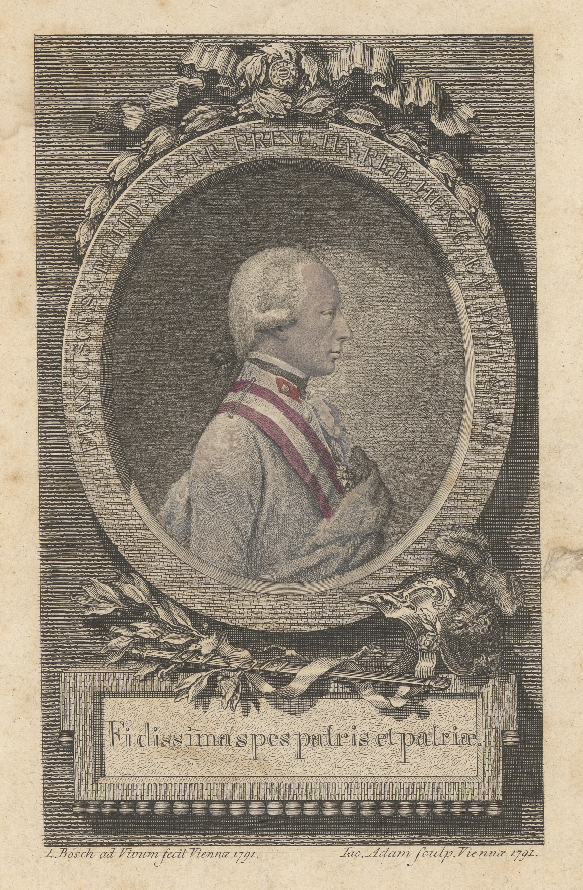 Náhledový obrázek Arcivévoda František (grafický list) - 2