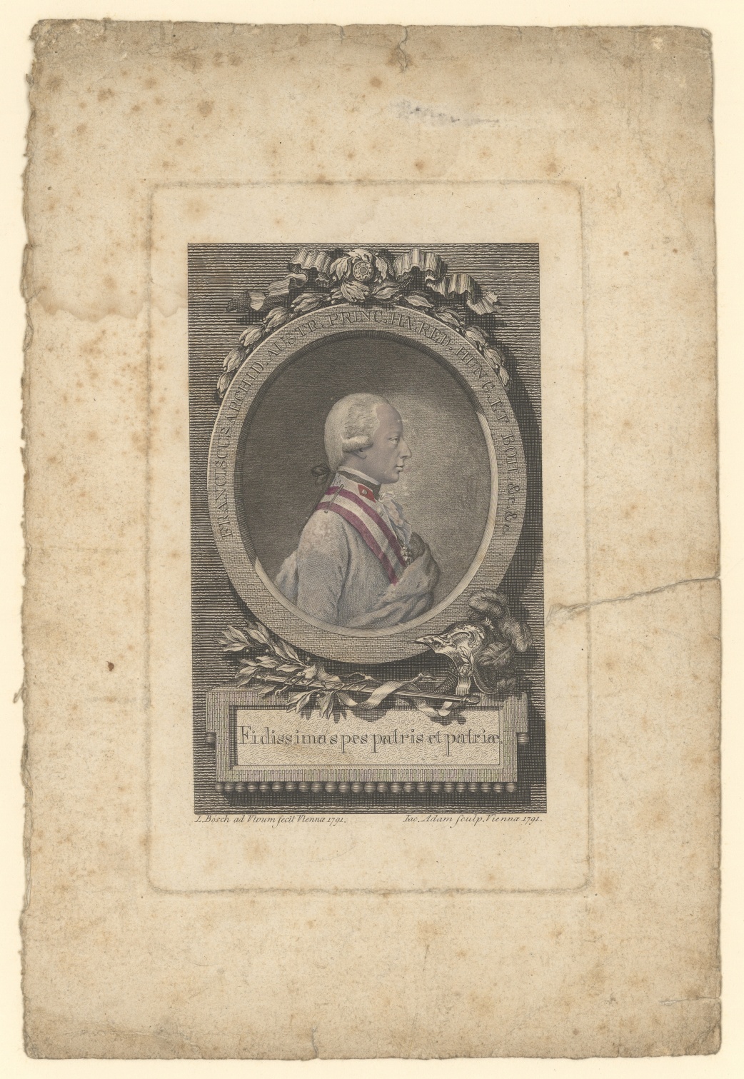 Náhledový obrázek Arcivévoda František (grafický list) - 1