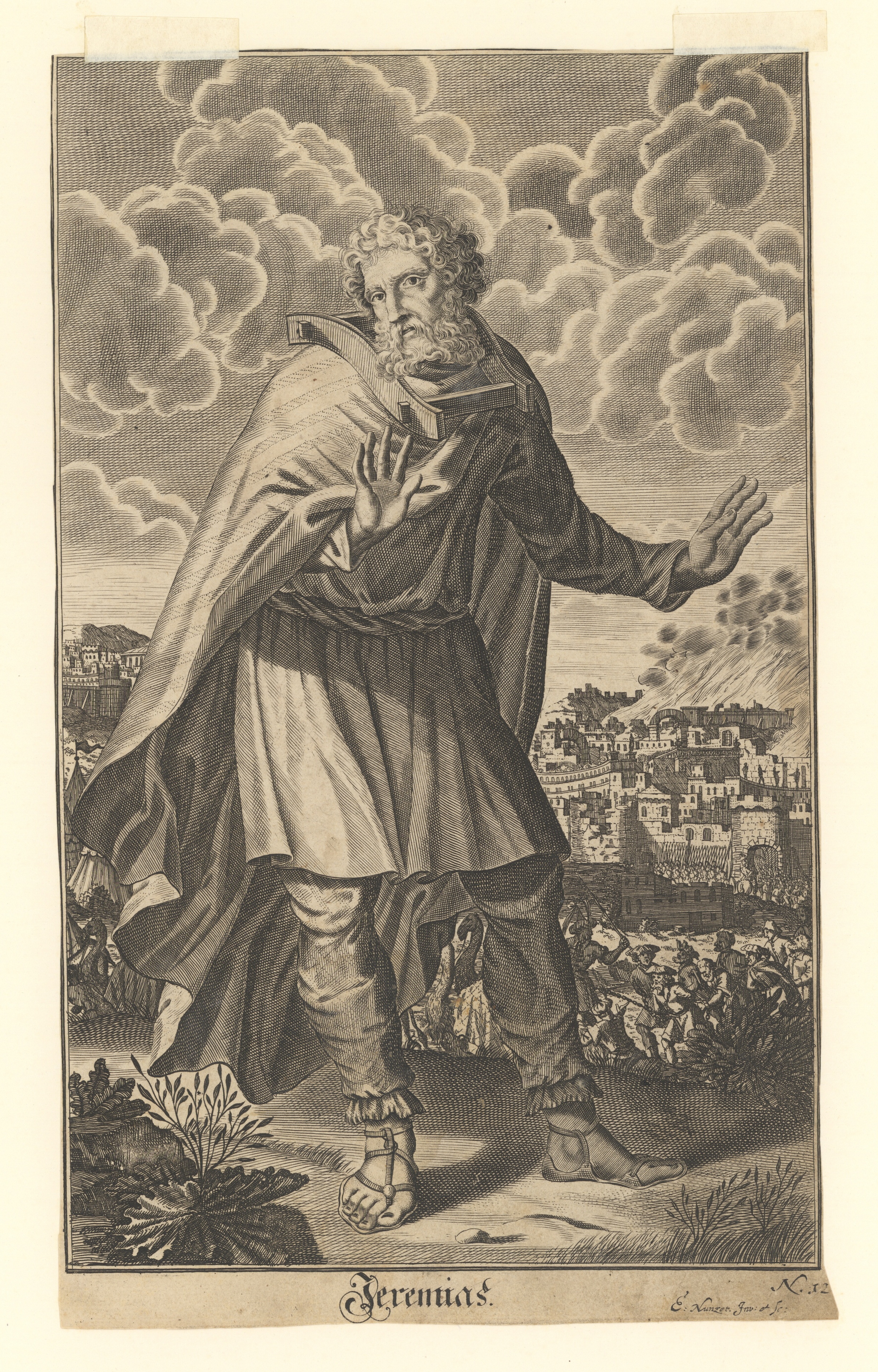 Náhledový obrázek Prorok Jeremiáš (grafický list) - 1