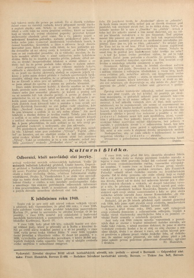 Náhledový obrázek Předeme a tkáme, rok 1948, číslo 3 - 6