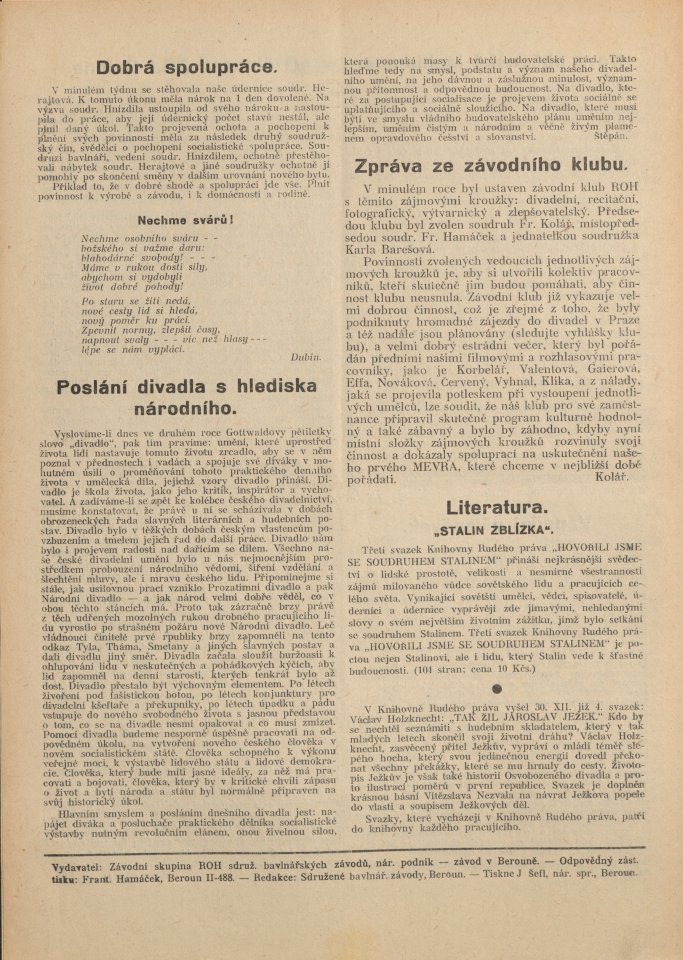 Náhledový obrázek Předeme a tkáme, rok 1950, číslo 1-2 - 6