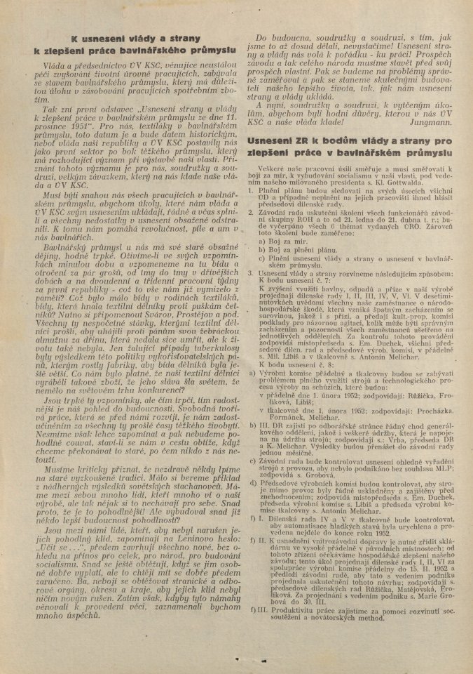 Náhledový obrázek Předeme a tkáme, rok 1952, číslo 1 - 2