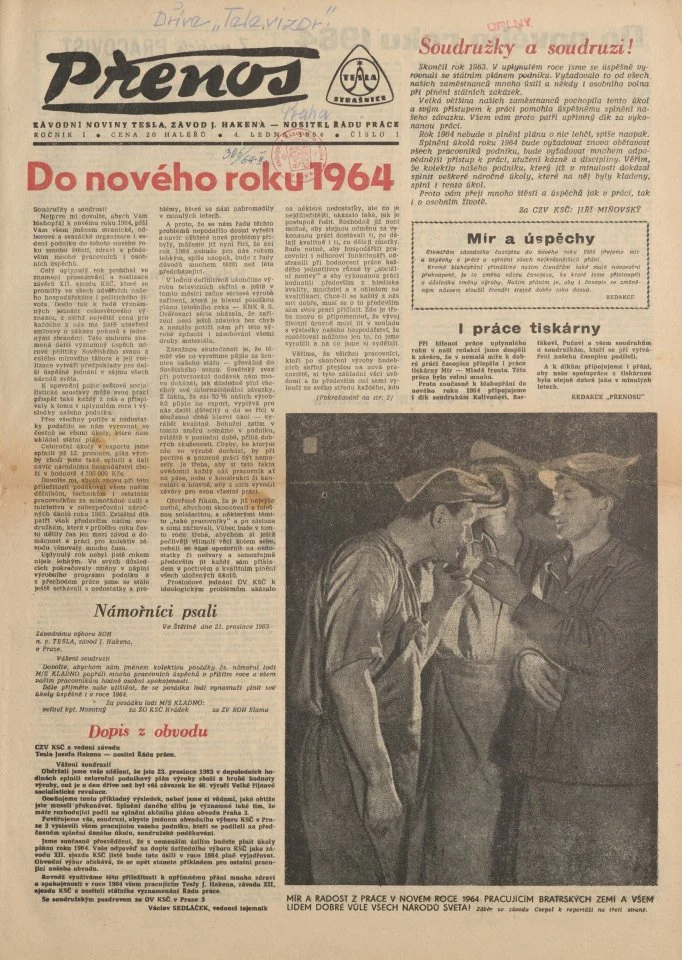 Náhledový obrázek předmětu Přenos, rok 1964, číslo 1
