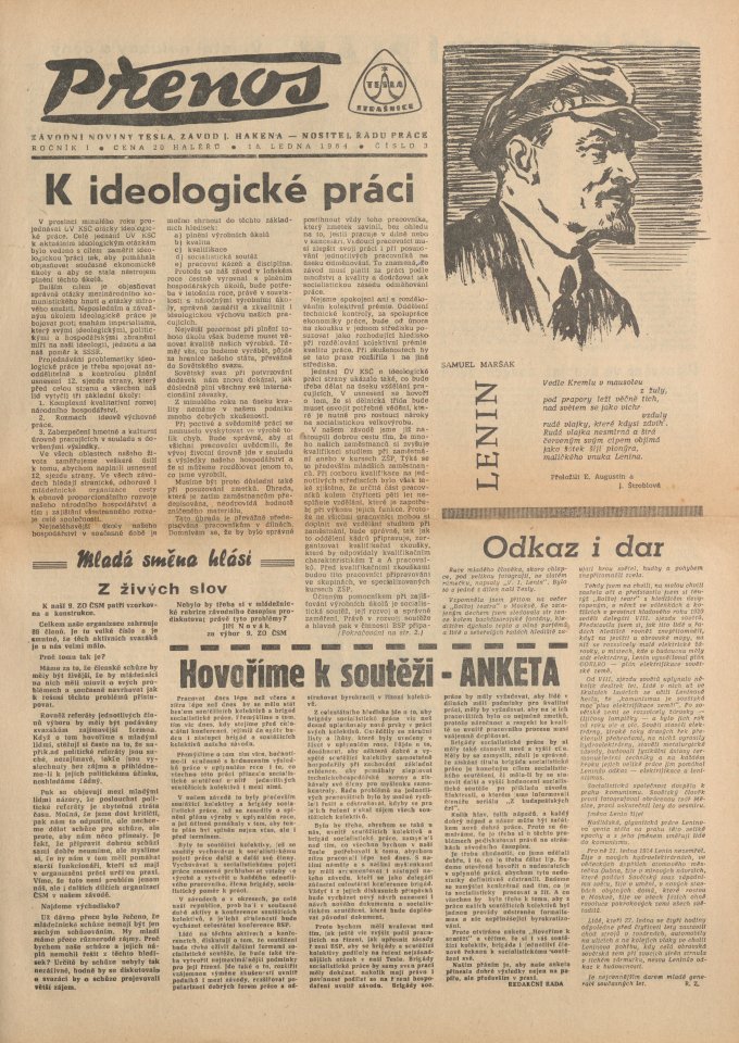 Náhledový obrázek Přenos, rok 1964, číslo 3 - 1