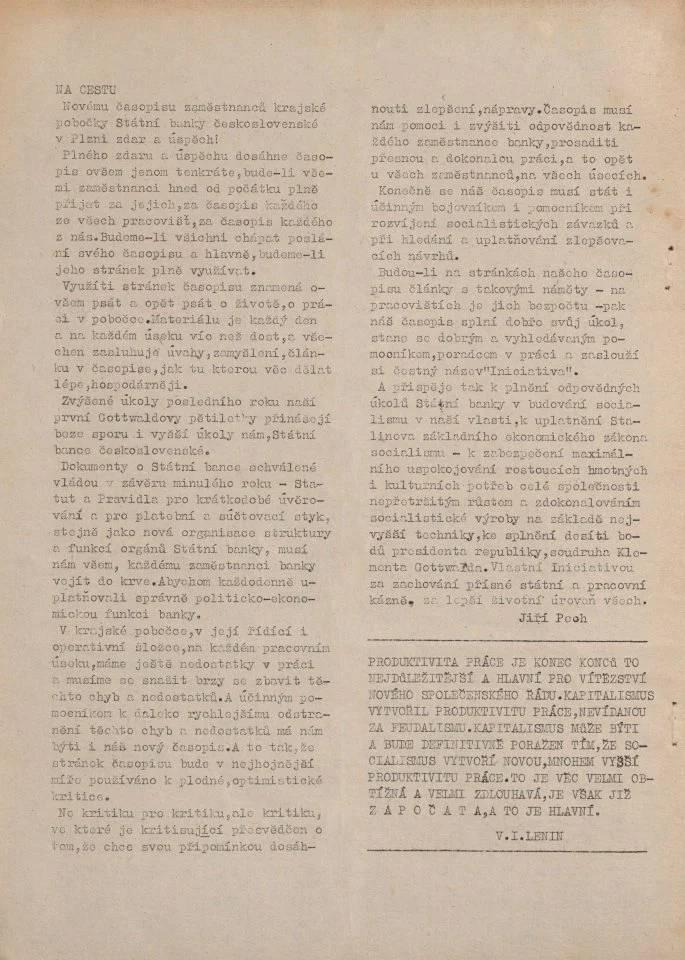Náhledový obrázek předmětu Iniciativa, rok 1953, číslo 1