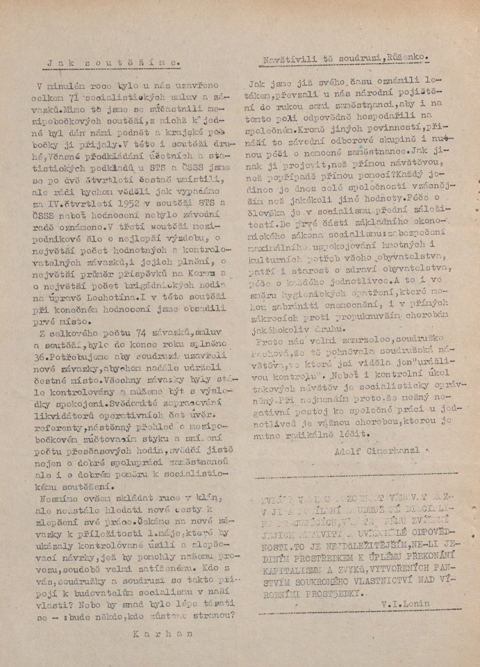 Náhledový obrázek Iniciativa, rok 1953, číslo 1 - 6