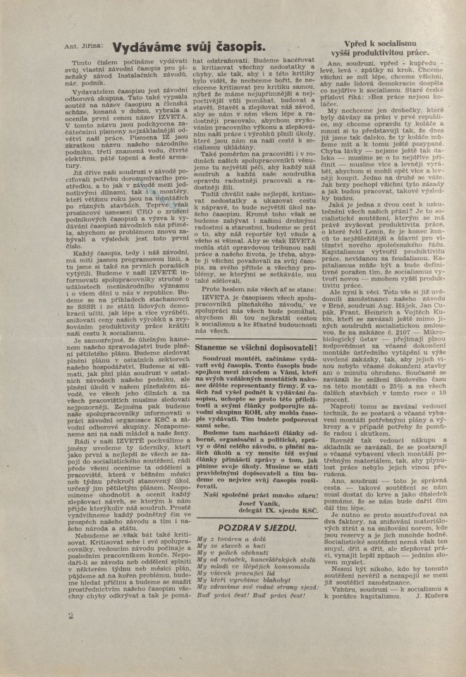 Náhledový obrázek Izveta, rok 1949, číslo 1 - 2