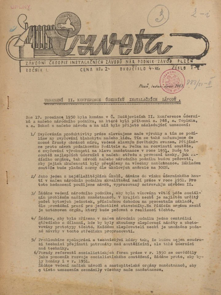 Náhledový obrázek předmětu Izveta, rok 1951, číslo 1-2
