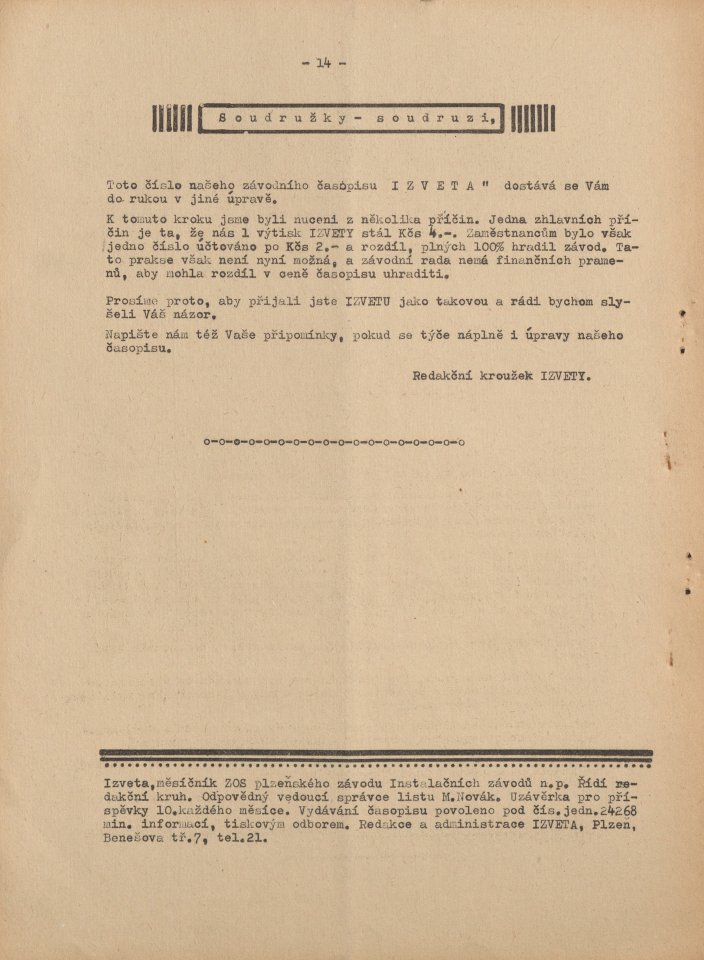 Náhledový obrázek Izveta, rok 1951, číslo 1-2 - 14