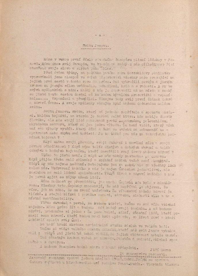Náhledový obrázek Janovský Roentgen, rok 1953, číslo 1 - 4