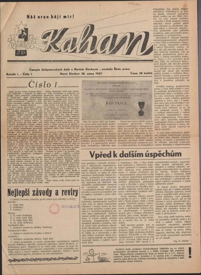 Náhledový obrázek předmětu Kahan, rok 1957, číslo 1