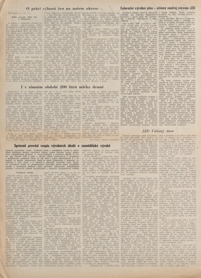 Náhledový obrázek Karlovarské noviny, rok 1954, číslo 2 - 2