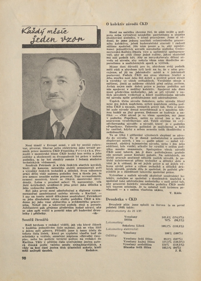 Náhledový obrázek Budovatel ČKD, rok 1948, číslo 7 - 2