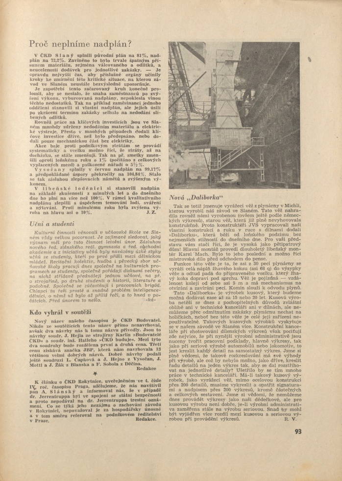 Náhledový obrázek Budovatel ČKD, rok 1948, číslo 7 - 5