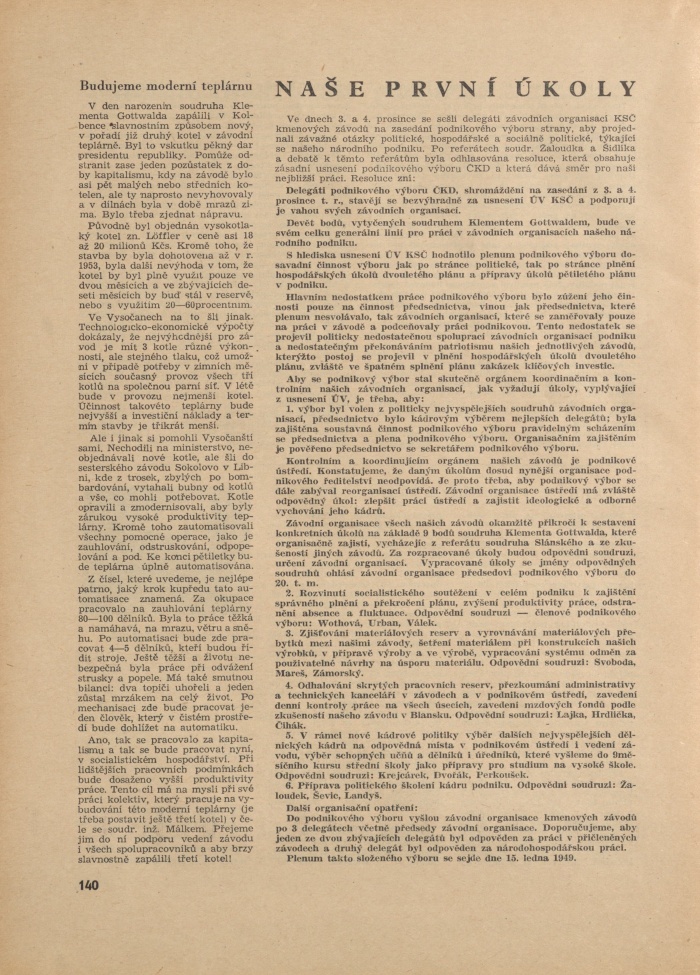 Náhledový obrázek Budovatel ČKD, rok 1948, číslo 12 - 4
