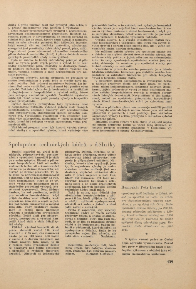 Náhledový obrázek Budovatel ČKD, rok 1948, číslo 12 - 3