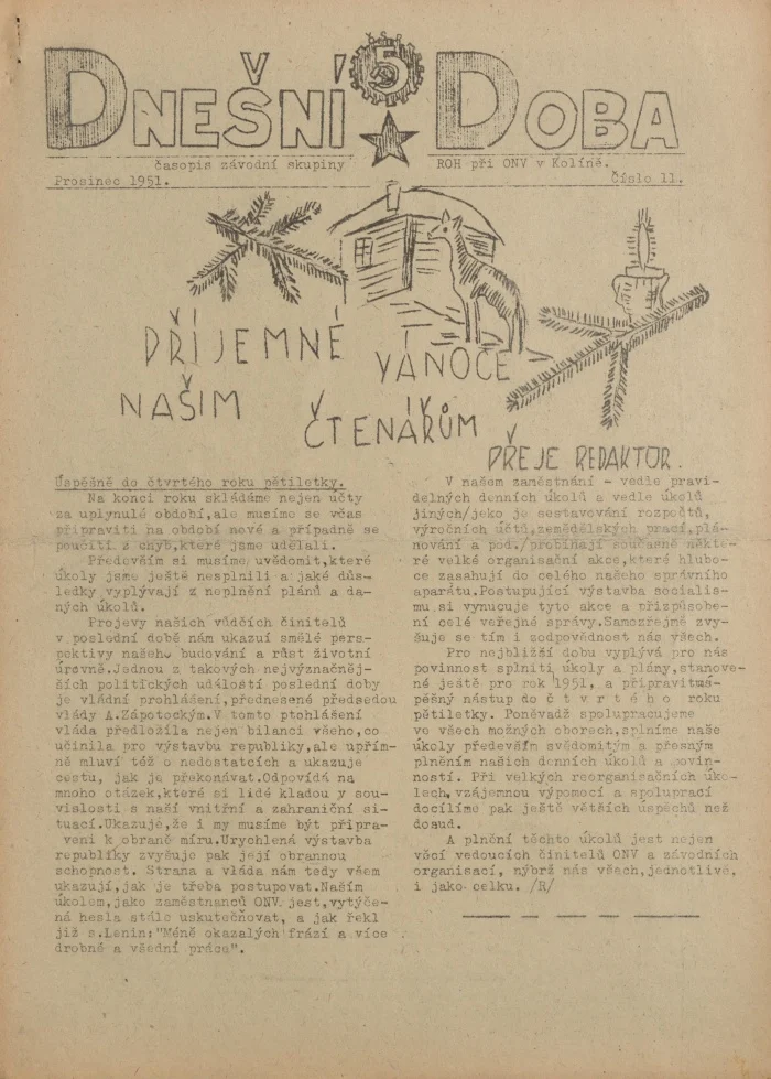 Náhledový obrázek předmětu Dnešní doba, rok 1951, číslo 11