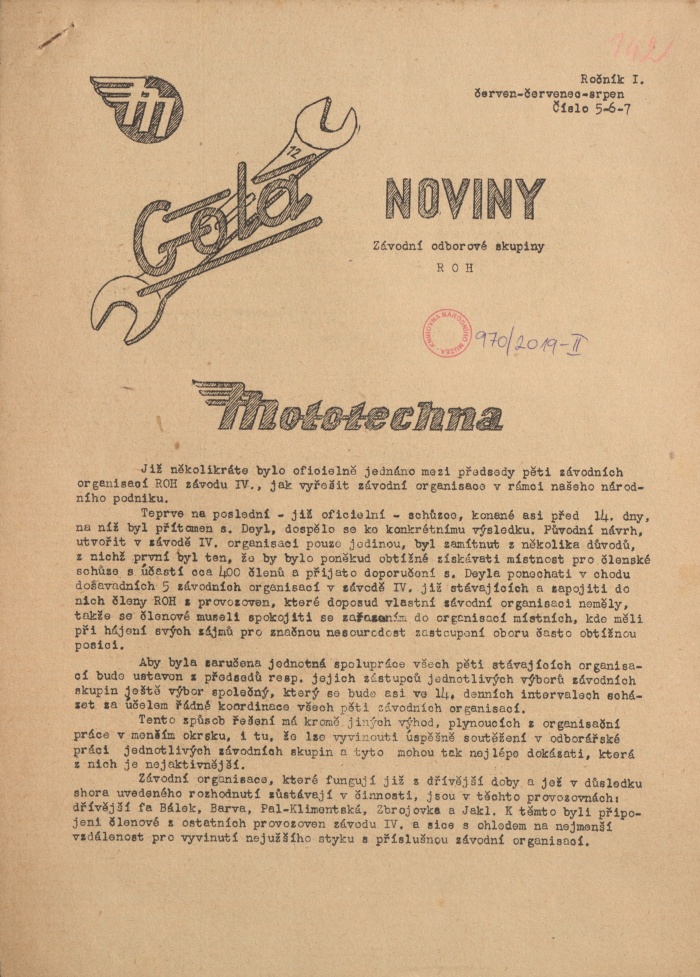 Náhledový obrázek Gola, rok 1949, číslo 5-7 - 1