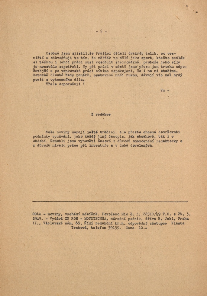 Náhledový obrázek Gola, rok 1949, číslo 5-7 - 6