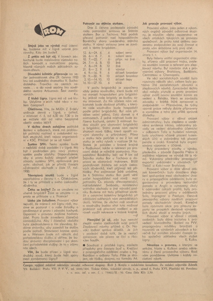 Náhledový obrázek Ligna, rok 1950, číslo 1 - 8