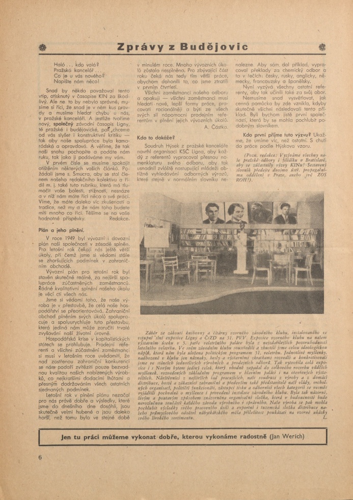 Náhledový obrázek Ligna, rok 1950, číslo 1 - 6
