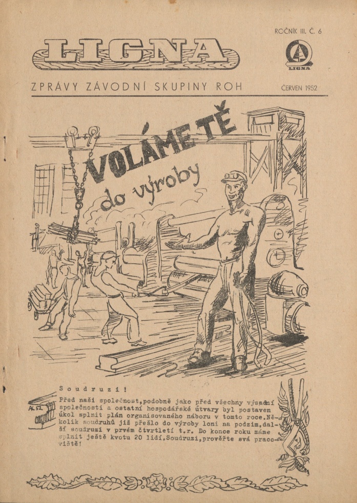 Náhledový obrázek Ligna, rok 1952, číslo 6 - 1