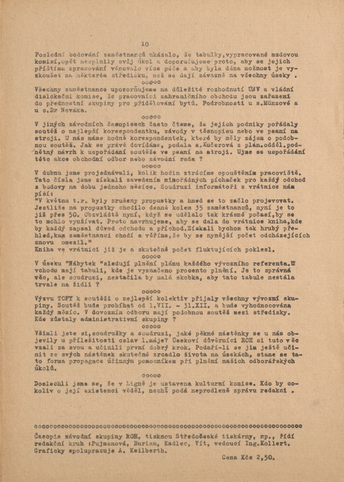 Náhledový obrázek Ligna, rok 1952, číslo 6 - 10