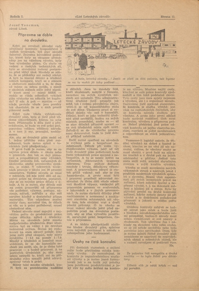 Náhledový obrázek List leteckých závodů, rok 1946, číslo 1-2 - 11