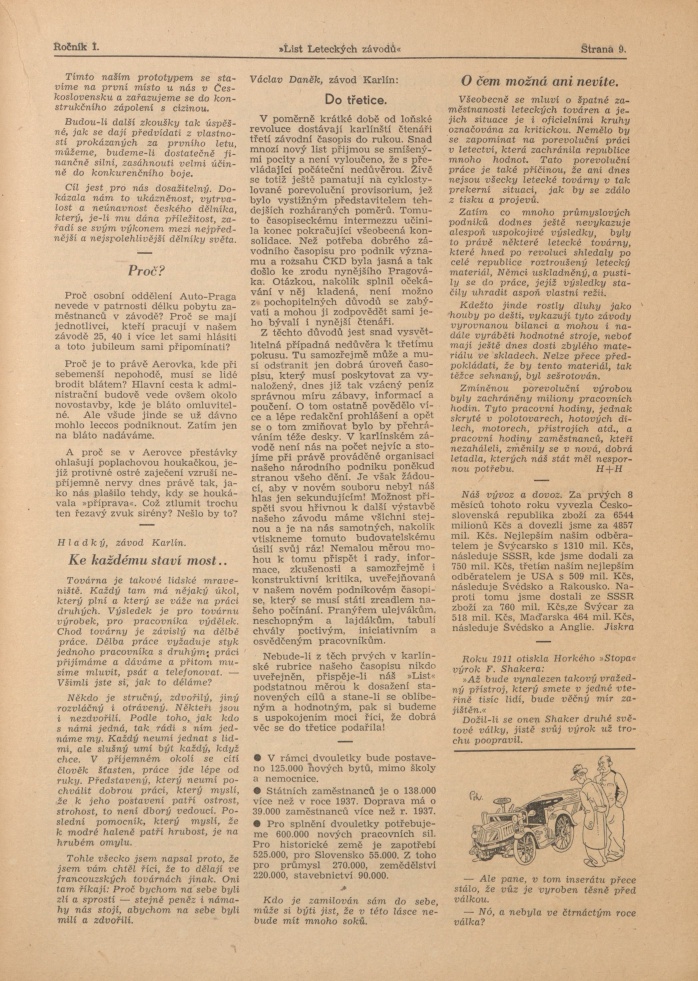 Náhledový obrázek List leteckých závodů, rok 1946, číslo 1-2 - 9