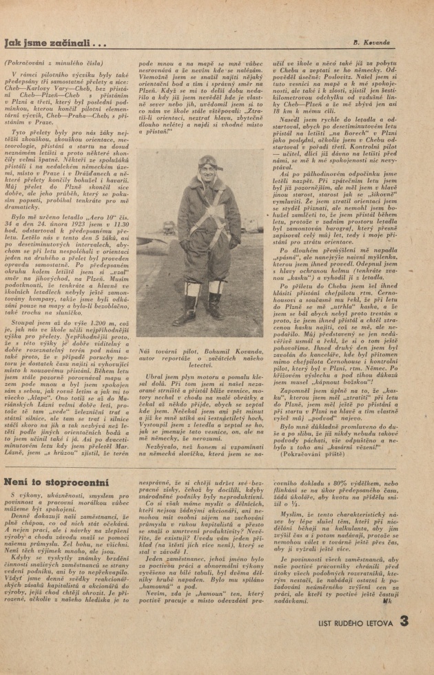 Náhledový obrázek List rudého Letova (1945-1946), rok 1946, číslo 6 - 3