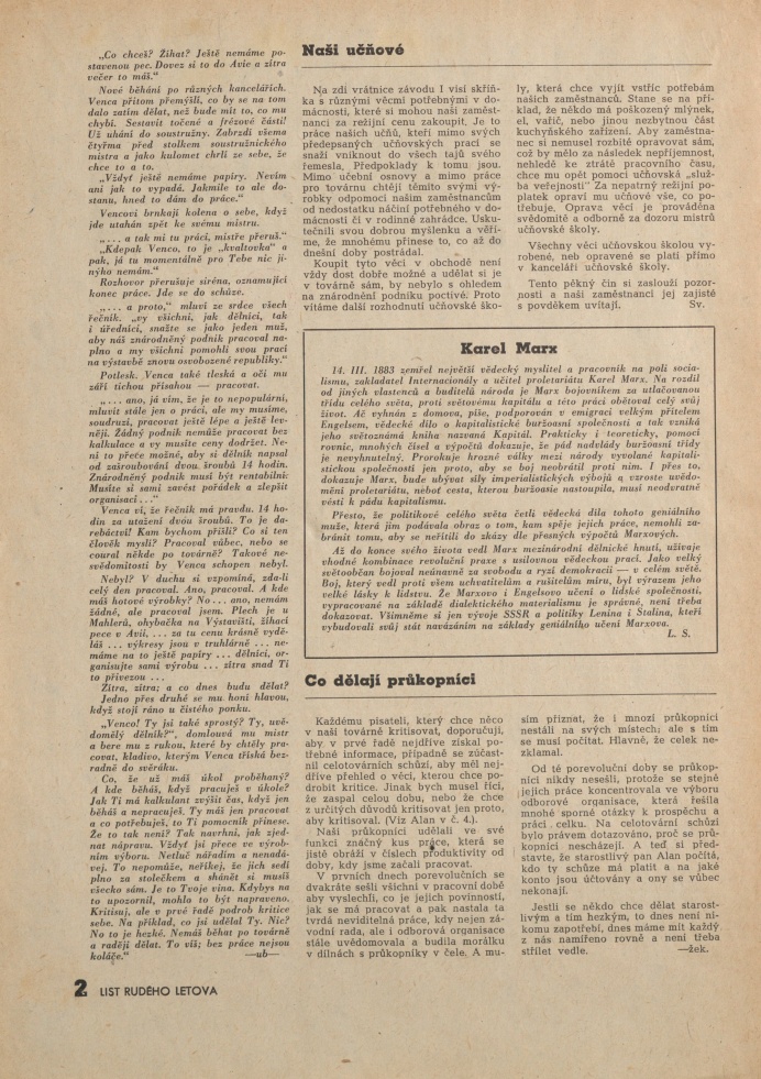 Náhledový obrázek List rudého Letova (1945-1946), rok 1946, číslo 6 - 2
