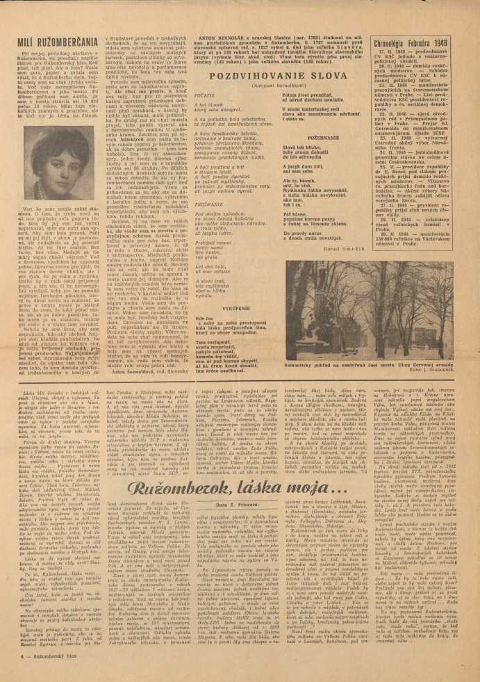 Náhledový obrázek Ružomberský hlas, rok 1968, číslo 1 - 4