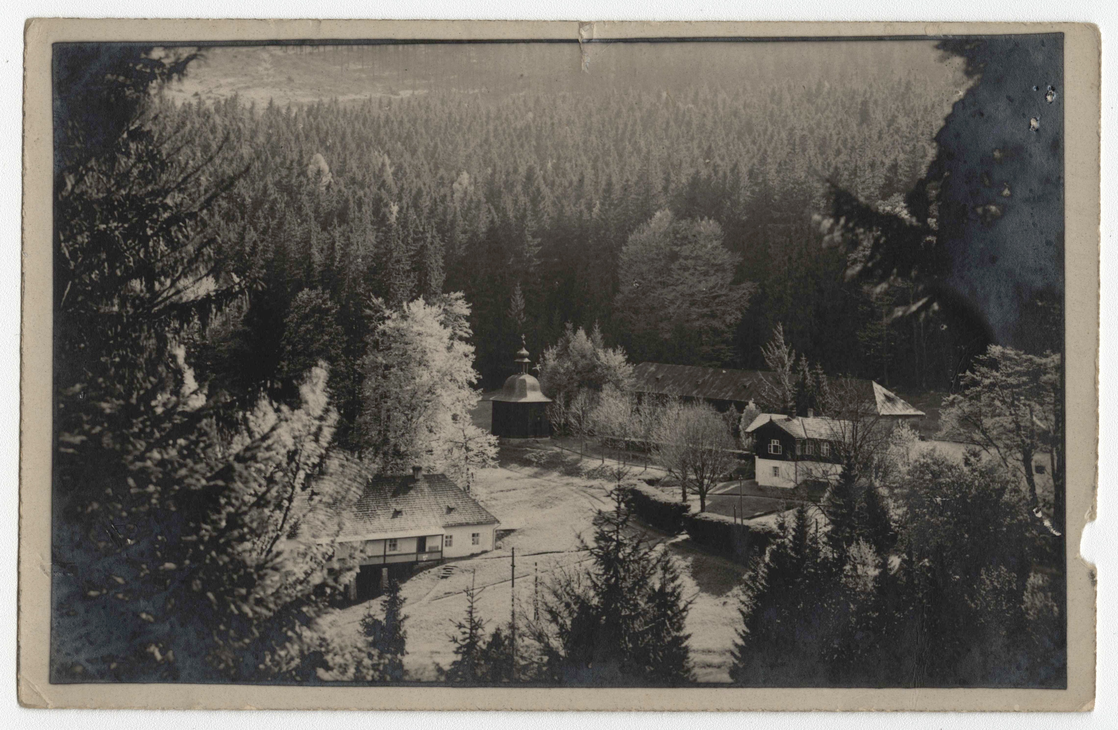 Náhledový obrázek Hubertov v Karlově Studánce (čb. pohlednice) - 1