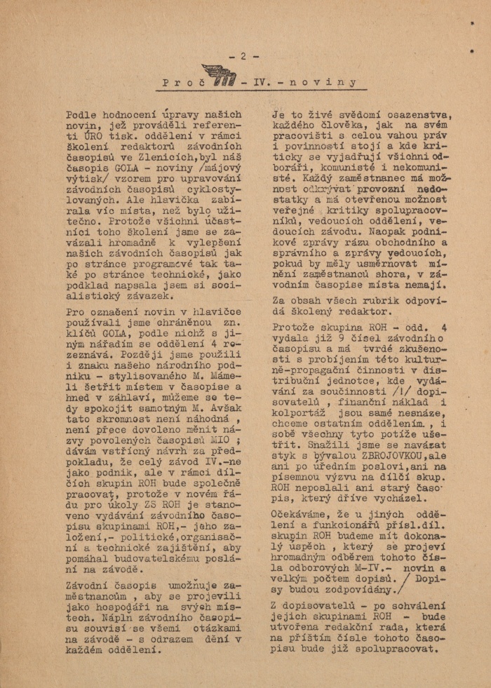 Náhledový obrázek M-IV-noviny, rok 1949, číslo 10-11 - 2