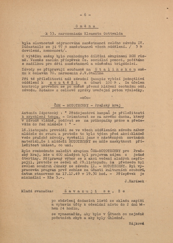 Náhledový obrázek M-IV-noviny, rok 1949, číslo 10-11 - 5