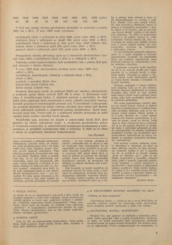 Náhledový obrázek Myšlenky - lidé - práce, rok 1952, číslo 9 - 7
