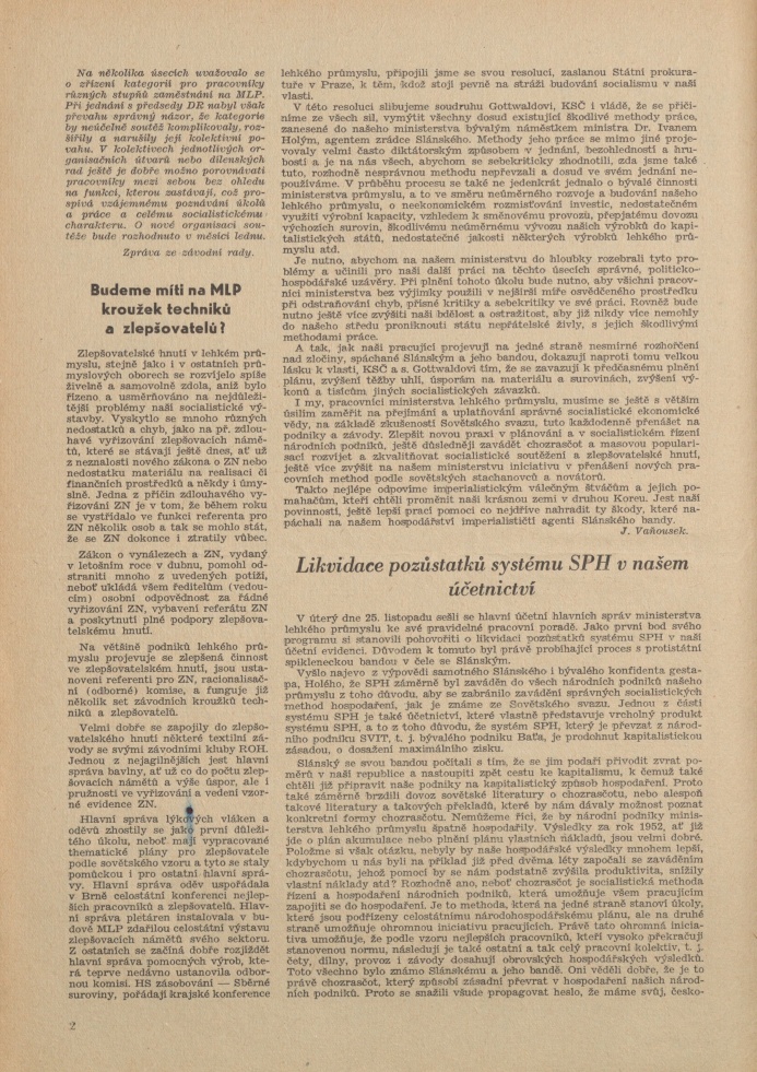 Náhledový obrázek Myšlenky - lidé - práce, rok 1952, číslo 9 - 2