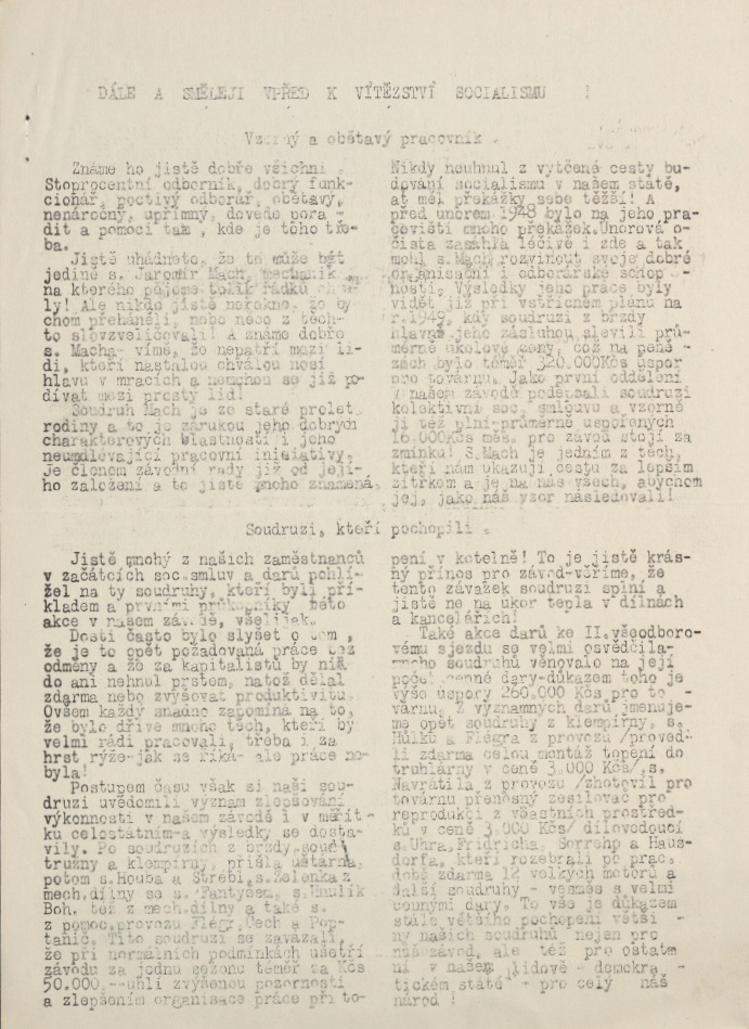 Náhledový obrázek Malešický LET, rok 1950, číslo 1 - 3