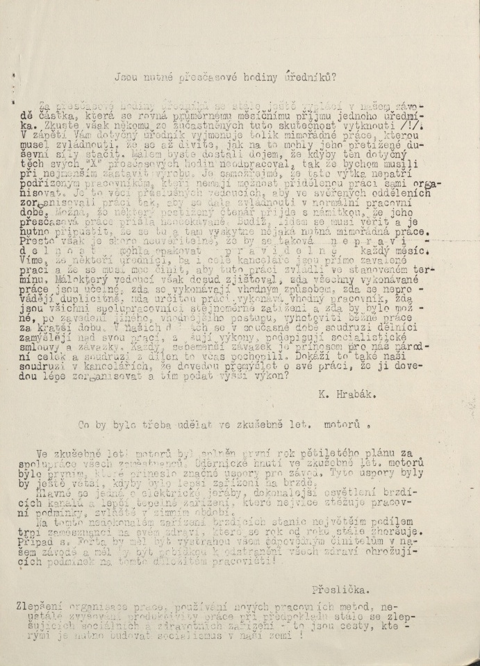 Náhledový obrázek Malešický LET, rok 1950, číslo 1 - 5