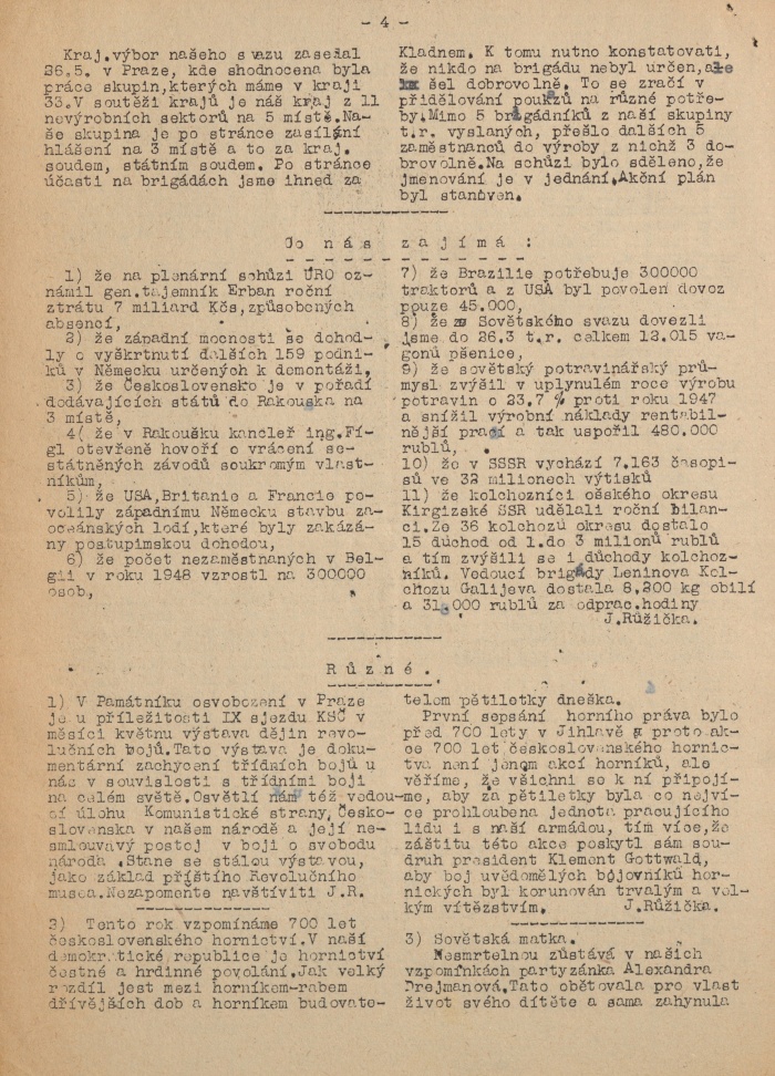 Náhledový obrázek Měsíčník zaměstnanců ROH okr. soudu Ml. Boleslav, rok 1949, číslo 2-3 - 4